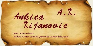 Ankica Kijanović vizit kartica